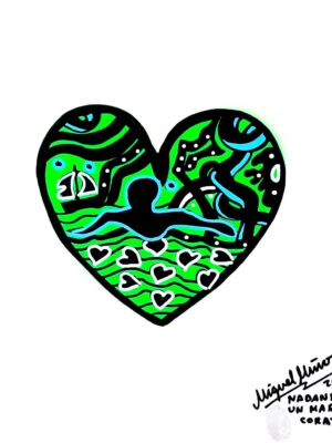 Nadando en un mar de corazones.