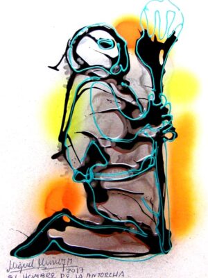 El hombre de la antorcha.