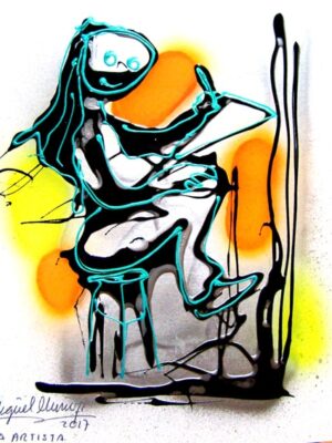 La artista.