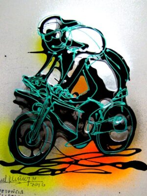 Competencia ciclística.