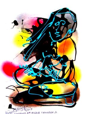 Retrato de la mujer frambuesa.