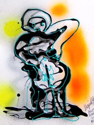 Mujer tomando un baño.