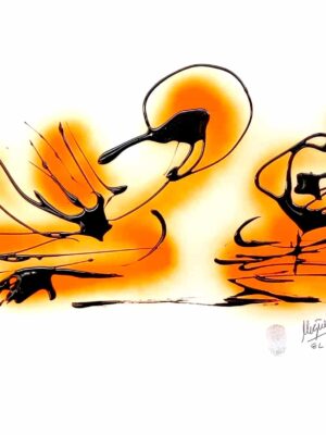 El cisne y la flor.