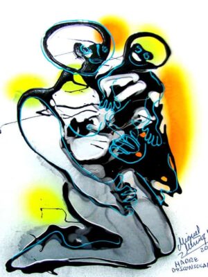 Madre desconsolada.
