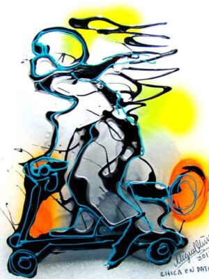Chica en patineta.