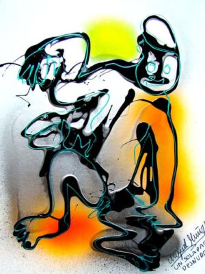 Un soldado desnudo.