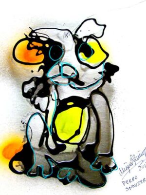 Perro snauzer.