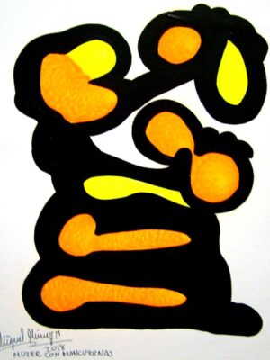 Mujer con mancuernas.