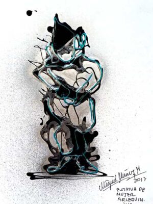 estatua de mujer arlequin-miguel muñoz martinez.